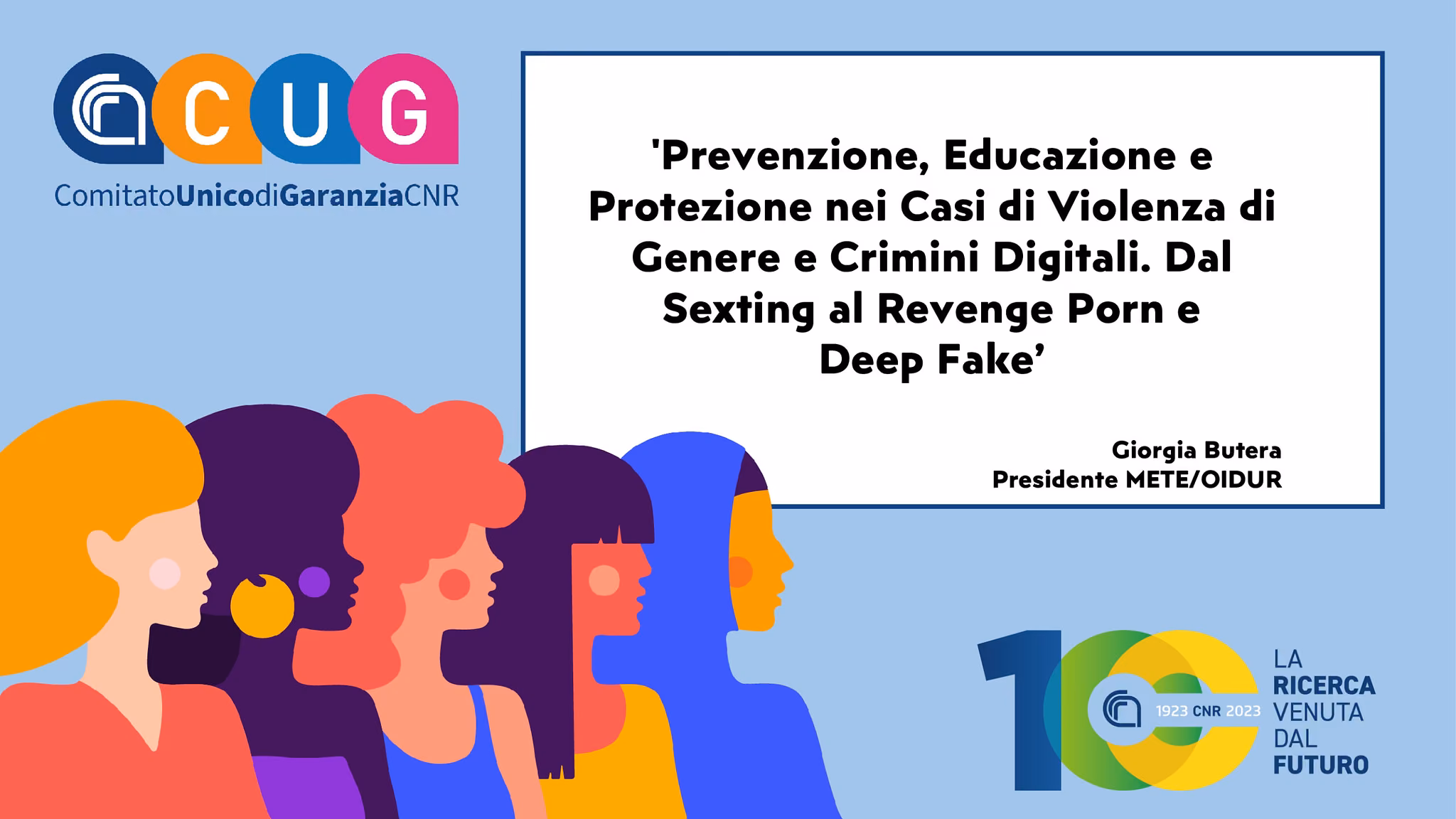 METE: «Il Programma «Rose» in Formazione al Comitato Unico di Garanzia CNR (Consiglio Nazionale delle Ricerche)»
