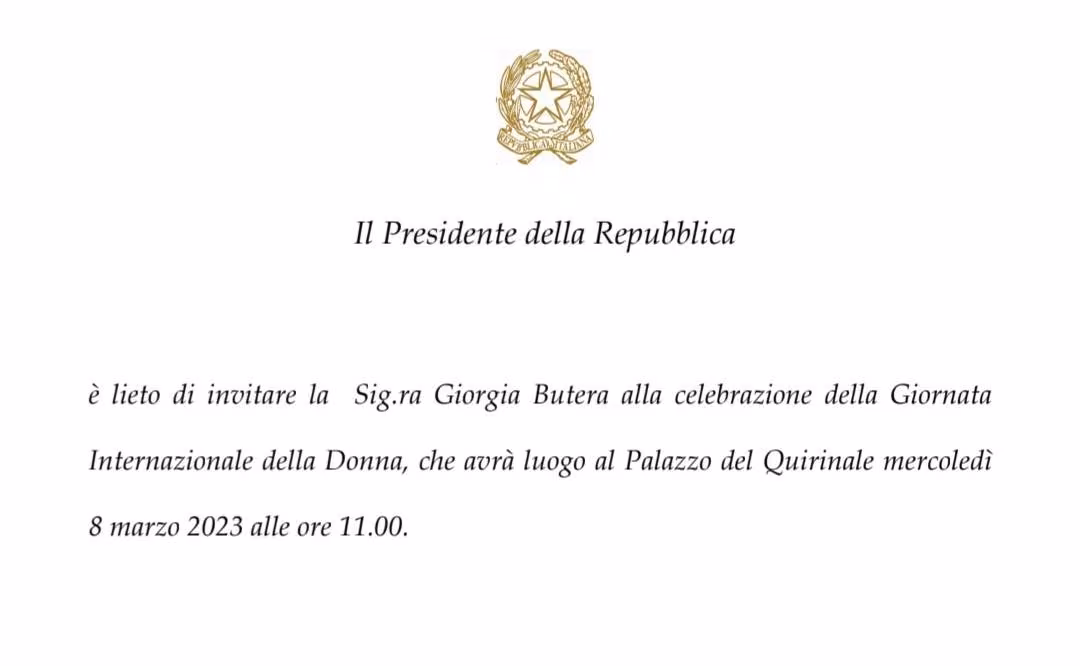 La Presidente Butera, Delegata alle Nazioni Unite, con Rammarico Declina Invito al Quirinale