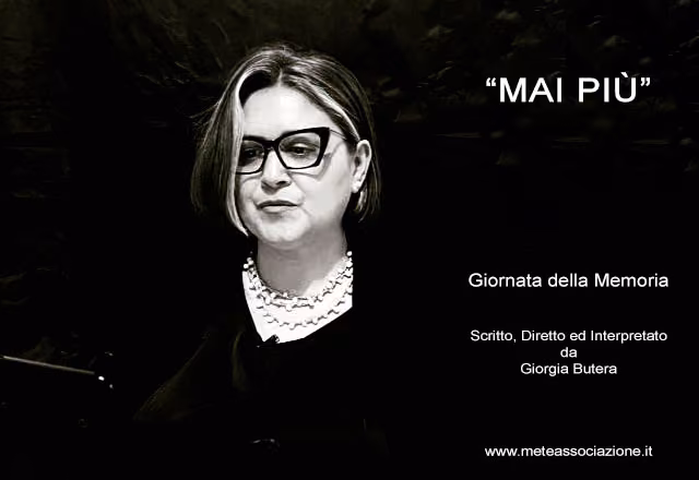 Giorgia Butera, Interpreta il Testo «Mai Più» per il Giorno della Memoria.