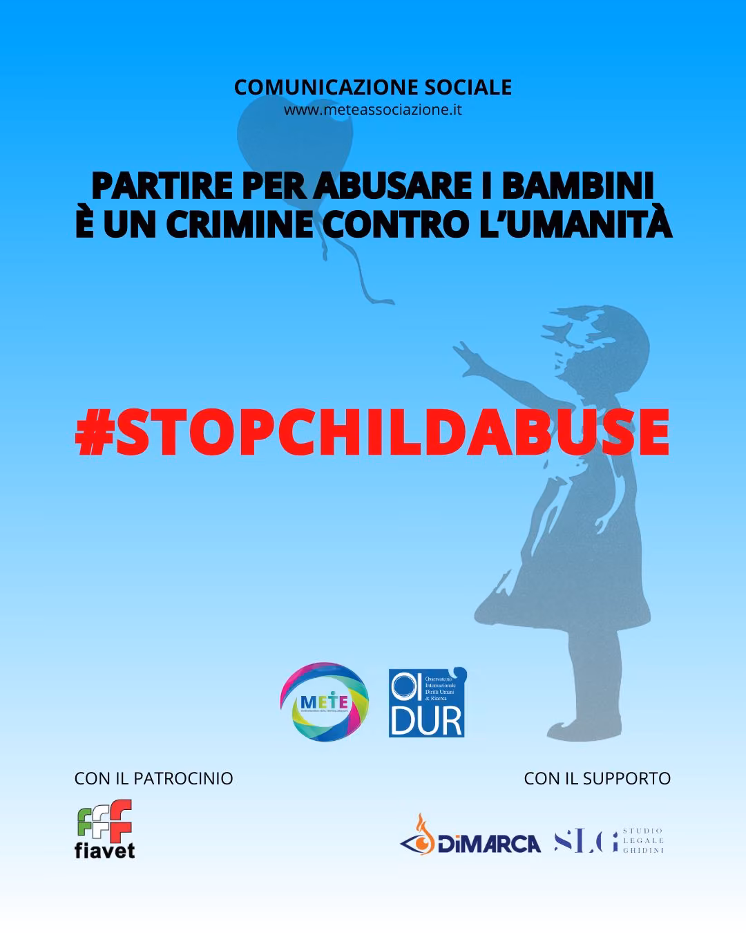 Messaggio di Civiltà: «Stop Child Abuse. Tutela dei Minori nei Viaggi Esteri»